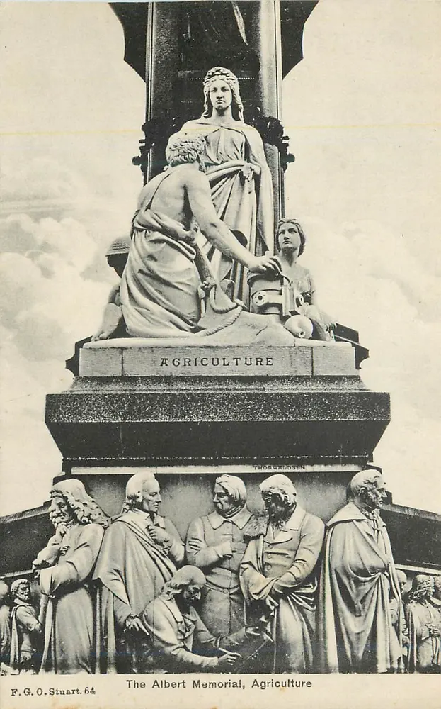 Le Mémorial Albert, Agricultura — escultura de Thorvaldsen — F.G.O. Stuart 64 - Frente