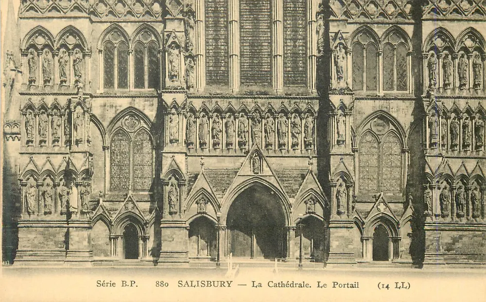 Salisbury — La Cattedrale. Il Portale — Serie B.P. 880 - Recto