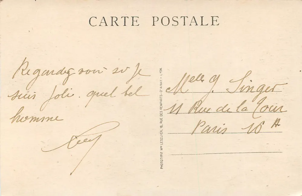 Parc de la Tête-d'Or — Der See — Lyon Artistique M. 204 - Rückseite