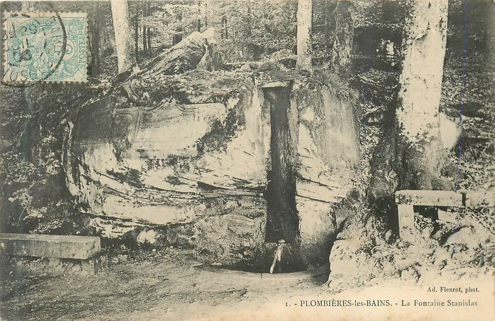 PLOMBIÈRES-les-BAINS - La Fontaine Stanislas — Ad. Fleurot, phot. - Recto