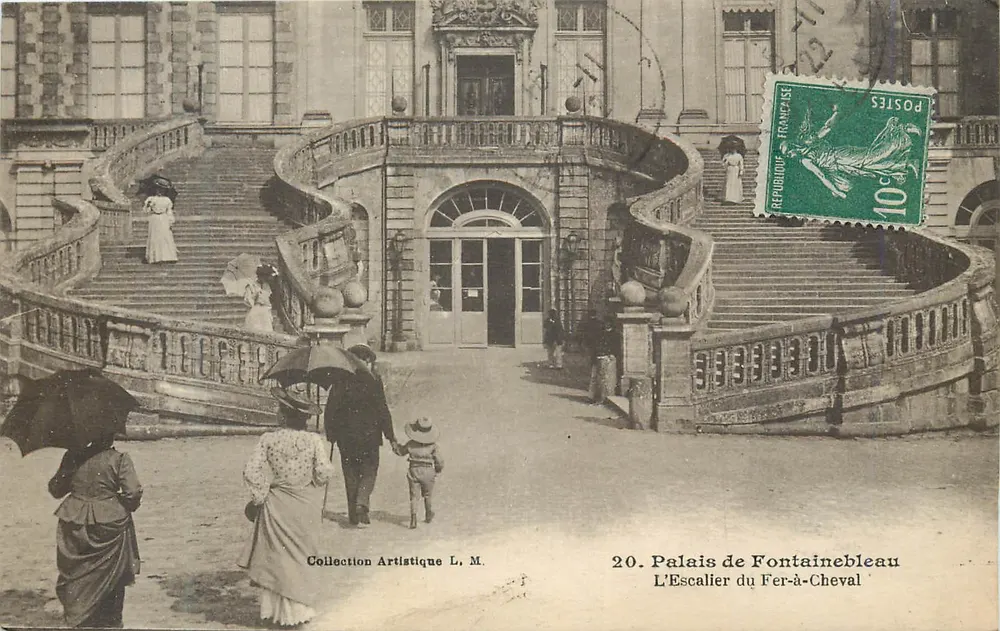 Palast von Fontainebleau — Die Eisenpferdestiege — Künstlerische Sammlung L. M. - Vorderseite