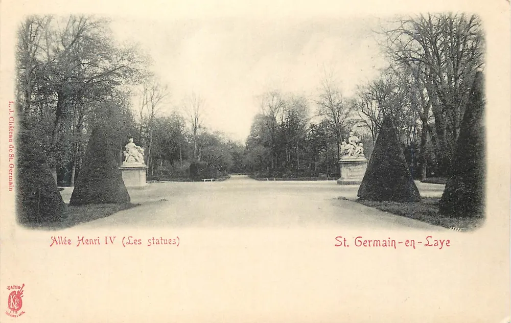 Allée Henri IV (die Statuen) — Schloss St. Germain-en-Laye — L. J. Paris - Vorderseite