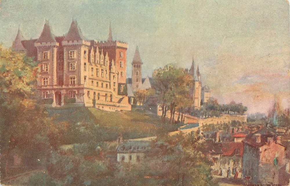 Zamek Petite Gironde — widok panoramiczny — kolekcja 'La Petite Gironde' - Awers