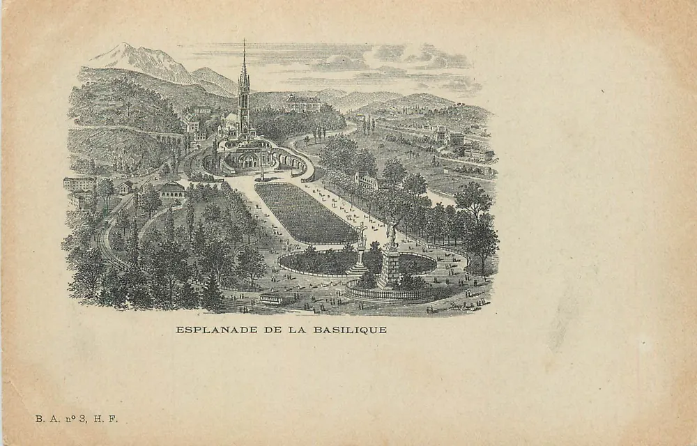 Esplanada da Basílica — vista panorâmica — B.A. n°3, H.F. - Frente
