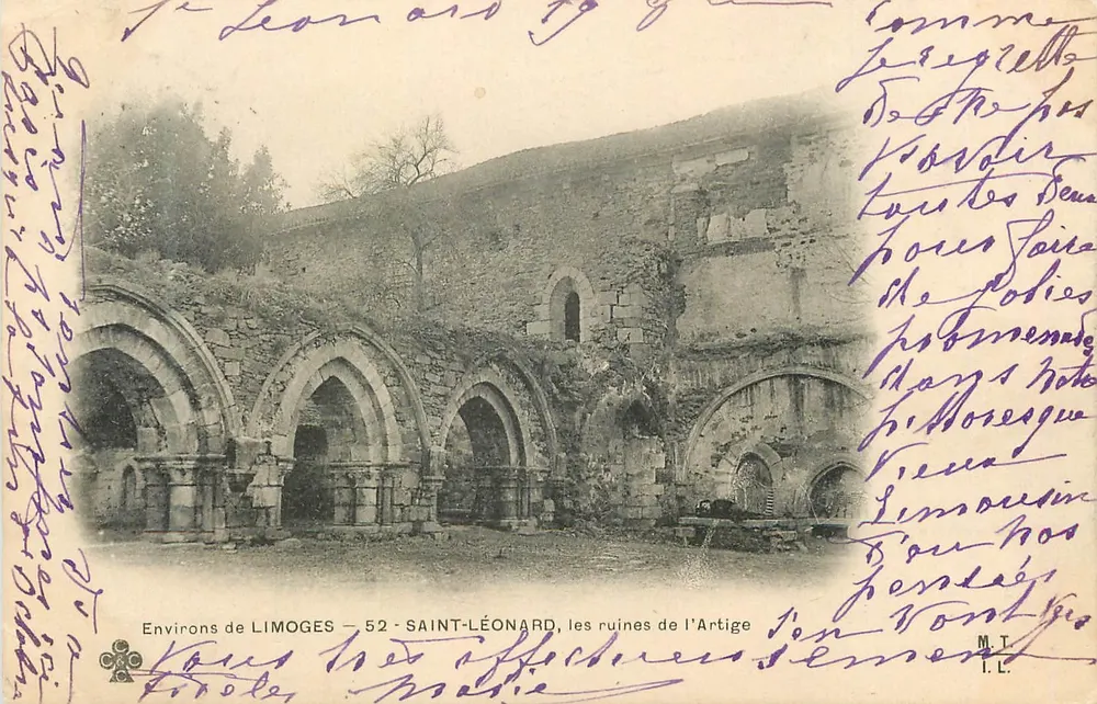Umgebung von LIMOGES — 52 - SAINT-LÉONARD, die Ruinen von l'Artige - Vorderseite