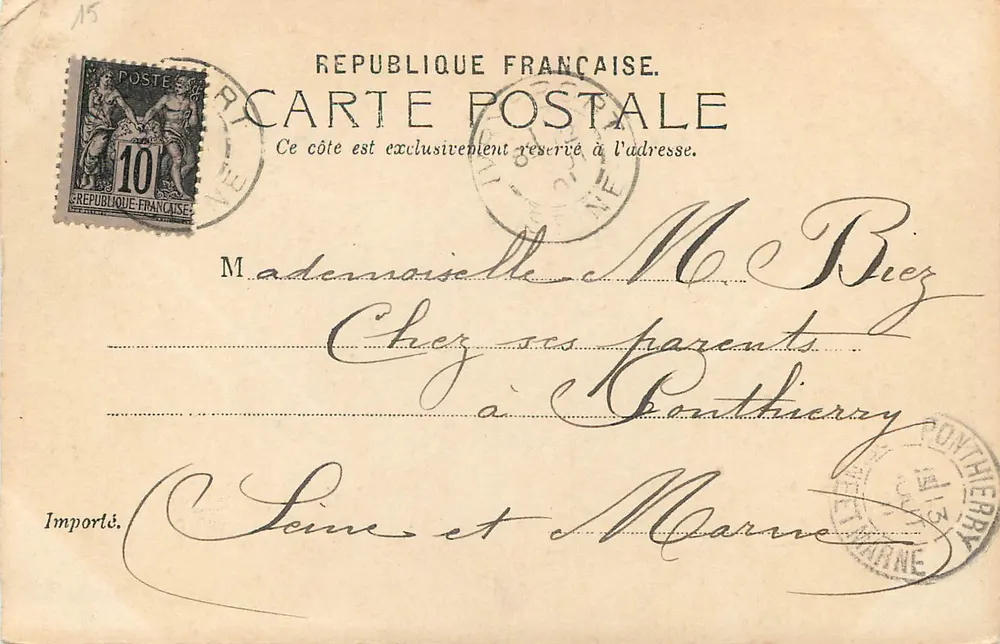 Der Louvre und die Seine — Paris — Verlag P. S. & D. Enka, Nr. 210 - Rückseite