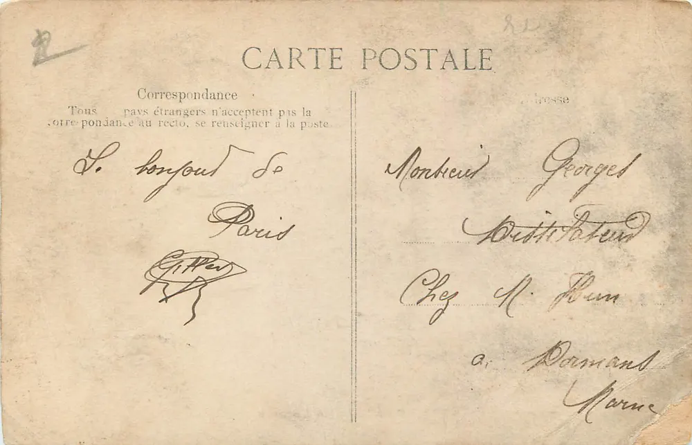 Paris — O Louvre — Editor B.D. n°4399 - Verso