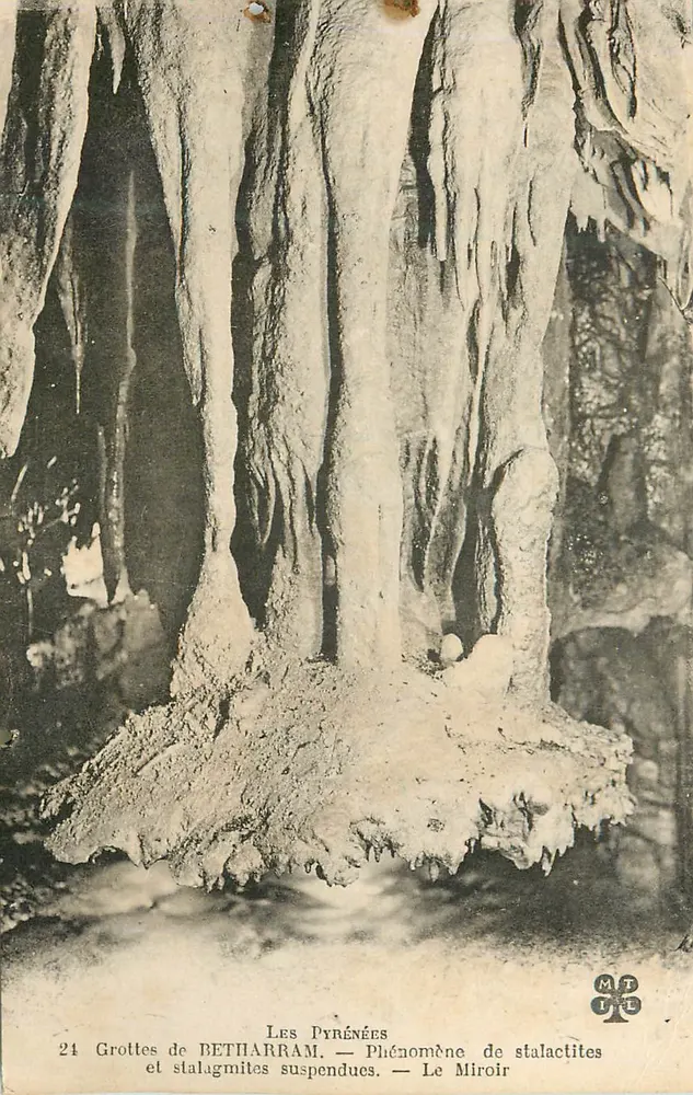 Grottes de BETHARRAM — Phänomen hängender Stalaktiten und Stalagmiten — Der Spiegel — DIE PYRENEES - Vorderseite