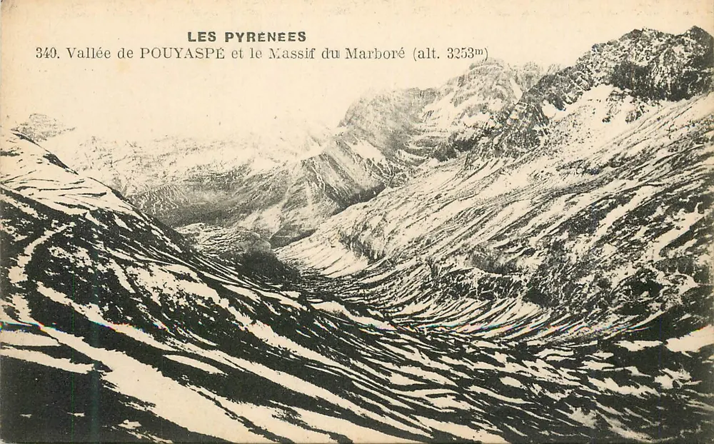 Tal von Pouyaspe und der Massif du Marboré — Die Pyrenäen — n°340 - Vorderseite