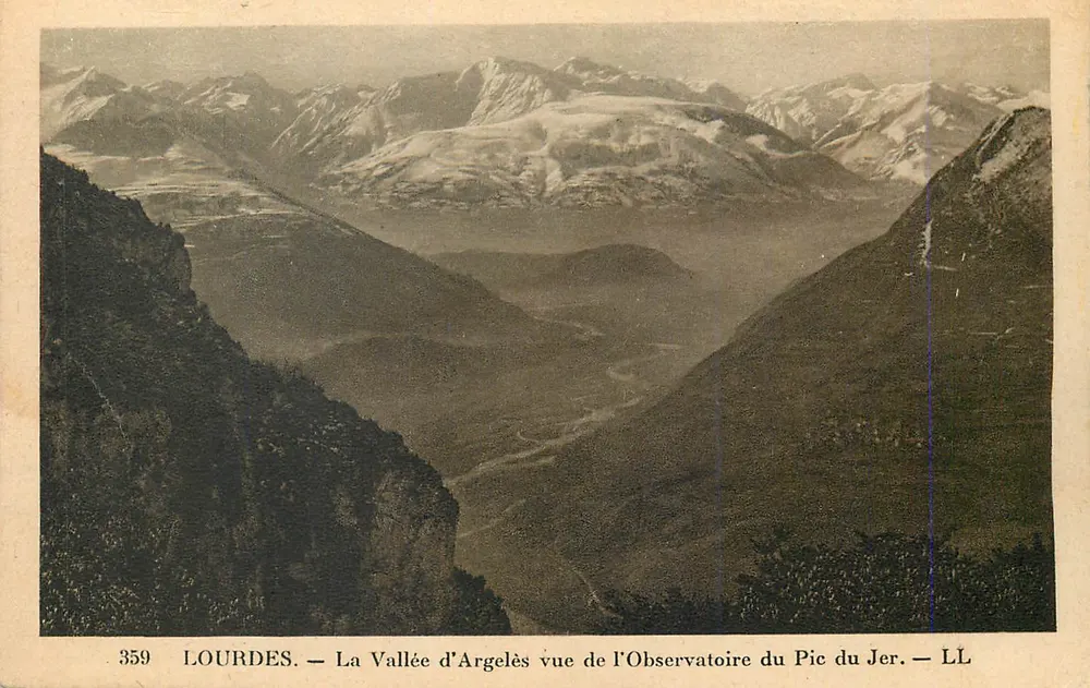 Lourdes — Tal von Argelès aus Sicht des Observatoriums des Pic du Jer — LL - Vorderseite