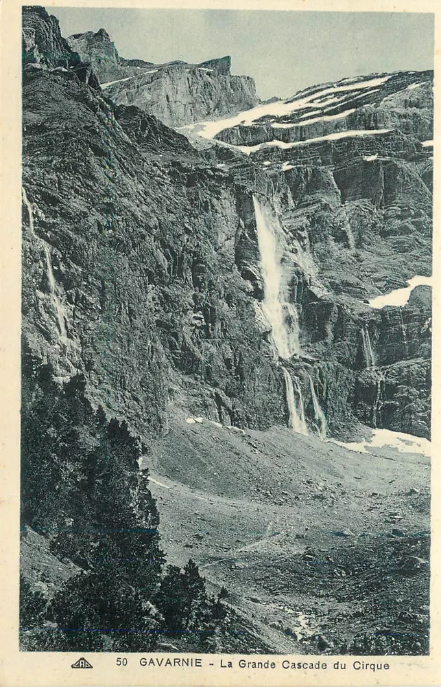 Gavarnie - A Grande Cascata do Circo — n°50 — editor: J. A. C. - Strasbourg - Frente