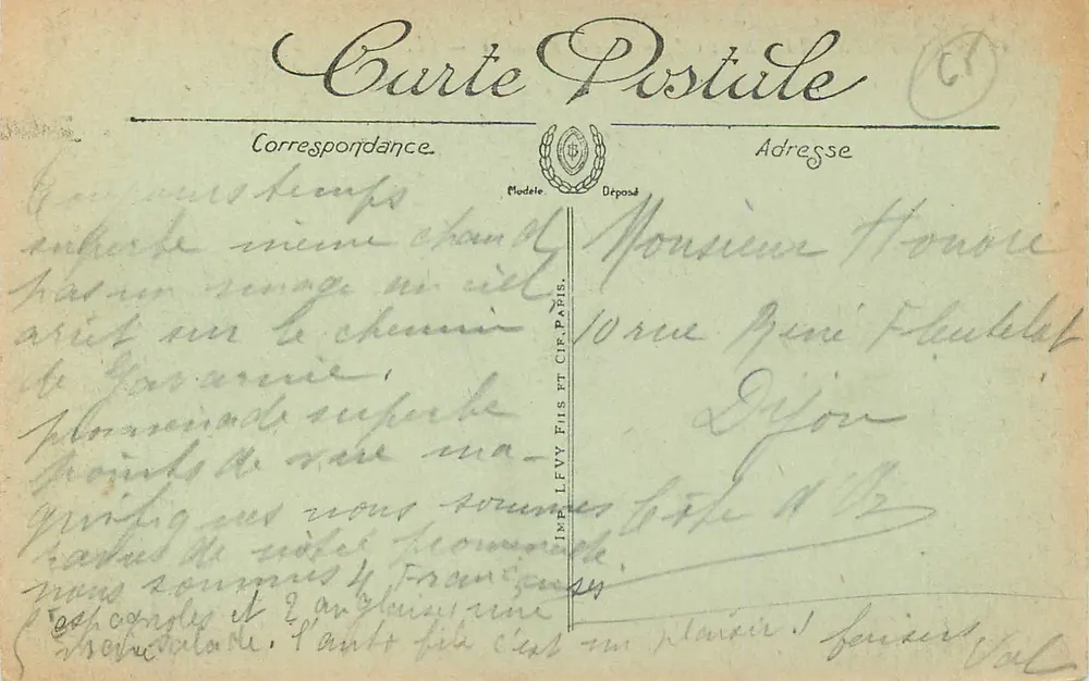 Rodovia de Pierrefitte para Luz — Ponte de Pescadère — LL. - Verso