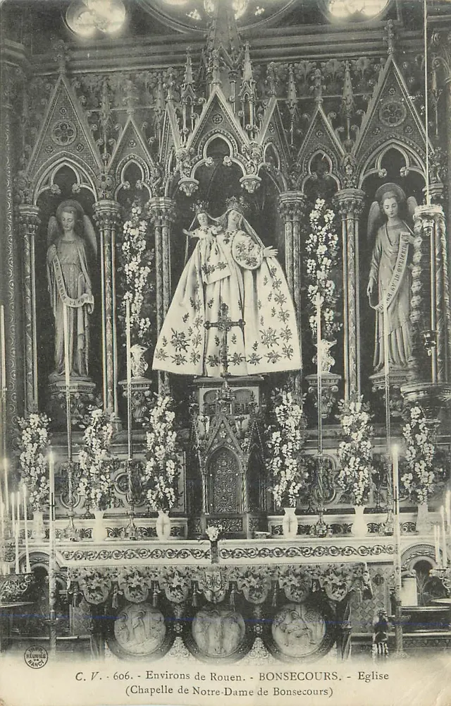 Chapelle de Notre-Dame de Bonsecours — Église — Éditeur C. V. n° 606 - Recto