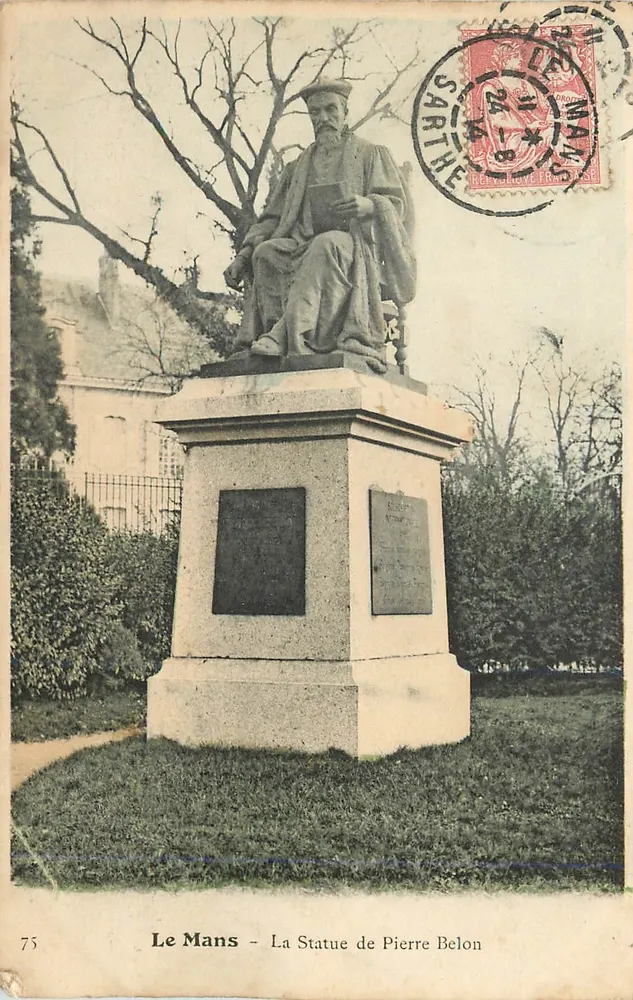 Le Mans - A Estátua de Pierre Belon — editor anônimo, n°75 - Frente