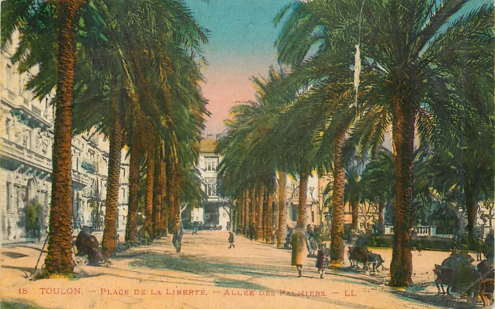 Toulon — Place de la Liberté — Allée des Palmiers — LL — n°18 - Vorderseite
