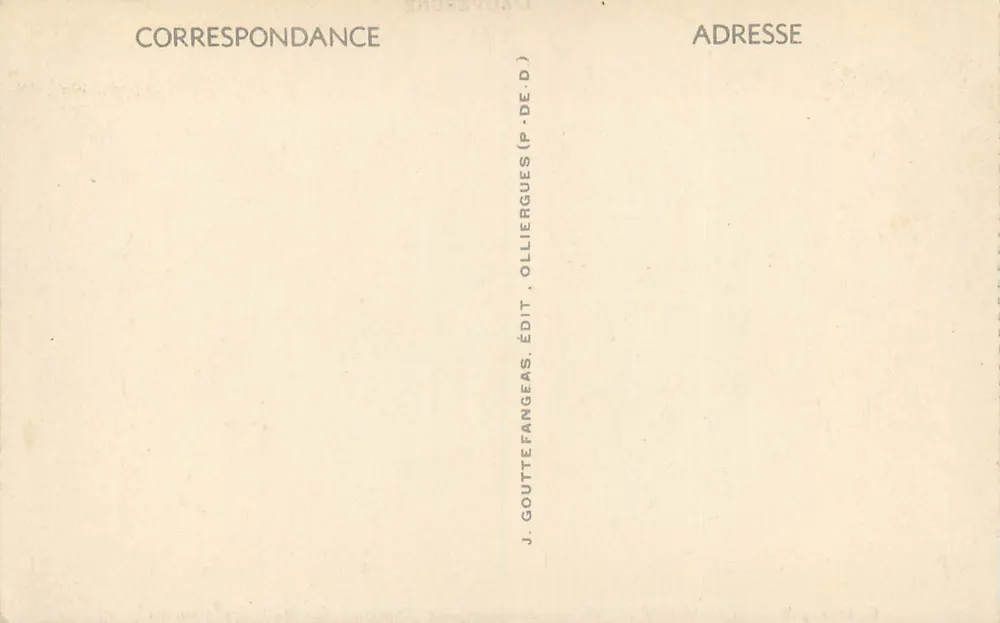 Le Mont-Dore — Établissement Thermal. Le Hall des Sources — G.D'O 928 - Verso