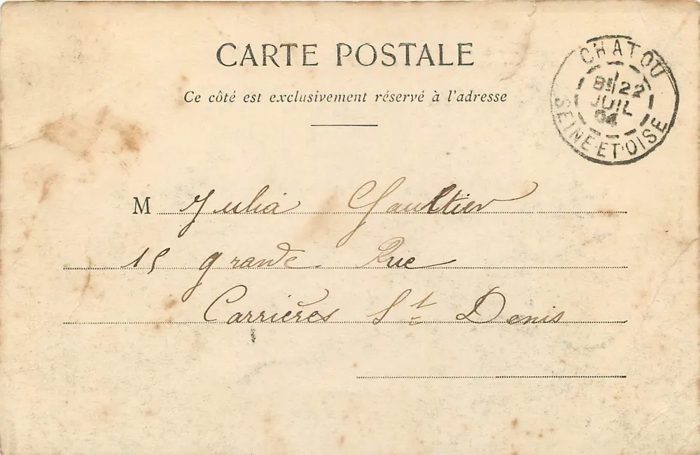 Les fiancés — scène de flirt sur quai — Phototypie A. Berquet et Cie, Nancy - Rewers