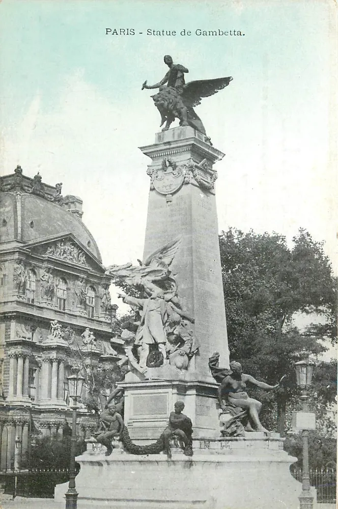 Paris - Estátua de Gambetta — editor não visível, número de série ilegível - Frente