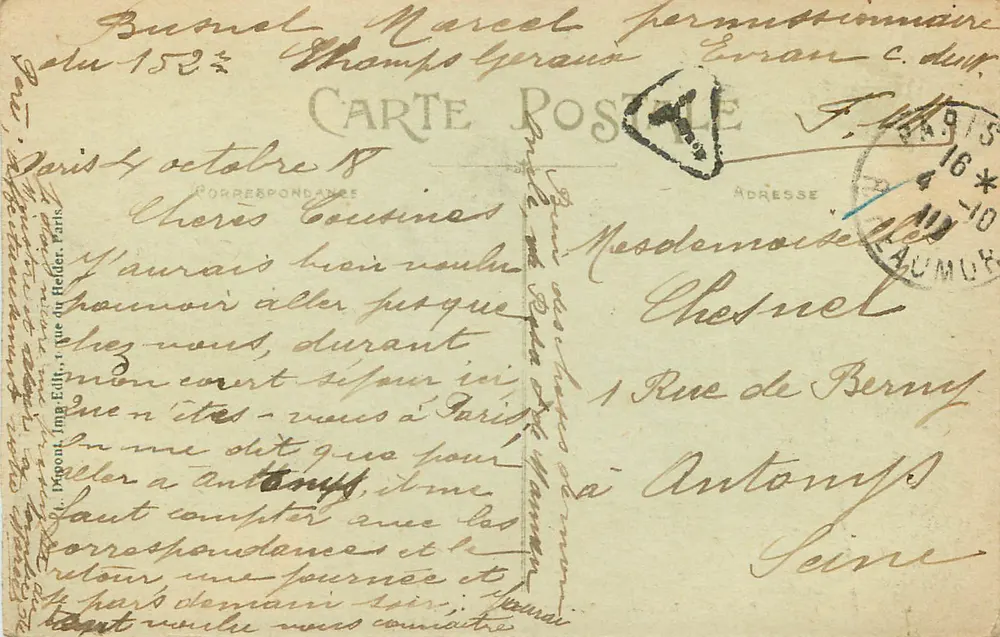 PARIS — Le Lac du Bois de Boulogne — L. D. - Verso