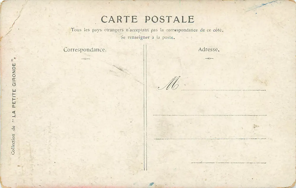 Château de la Petite Grondé — vue au crépuscule — éditeur S. NAIPOINT - Verso