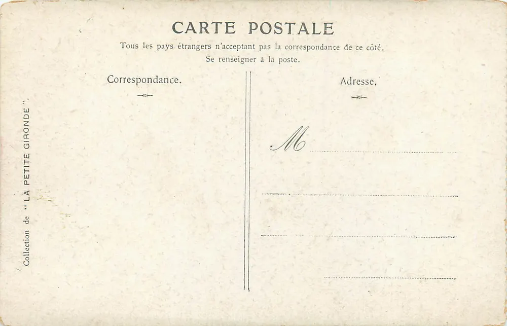 Castelo de Chantilly — vista pintada — F. Hugé d'Allier - Verso