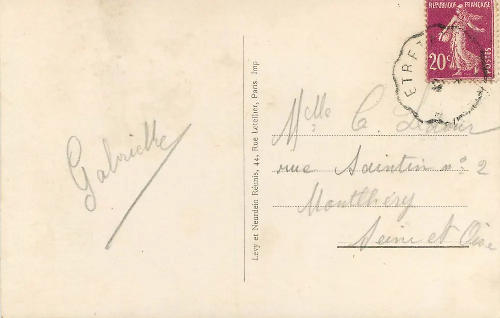 Caudebec-en-Caux — Église Notre-Dame, le clocher — Éditeur Levy et Neurden, Paris - Verso