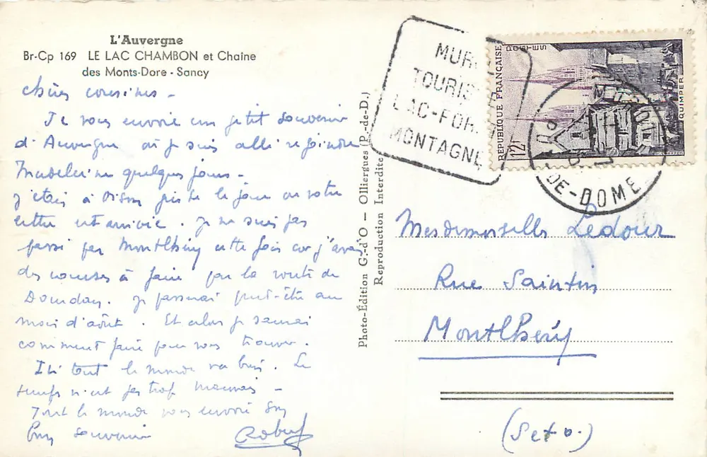 See Chambon und Kette der Monts-Dore — Sancy — Photo-Édition G.d'O - Rückseite