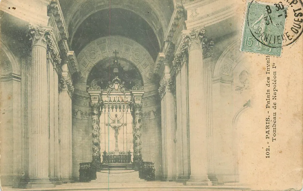 Palais des Invalides — Intérieur du tombeau de Napoléon Ier — éditeur Tombeau, n° 102 - Recto