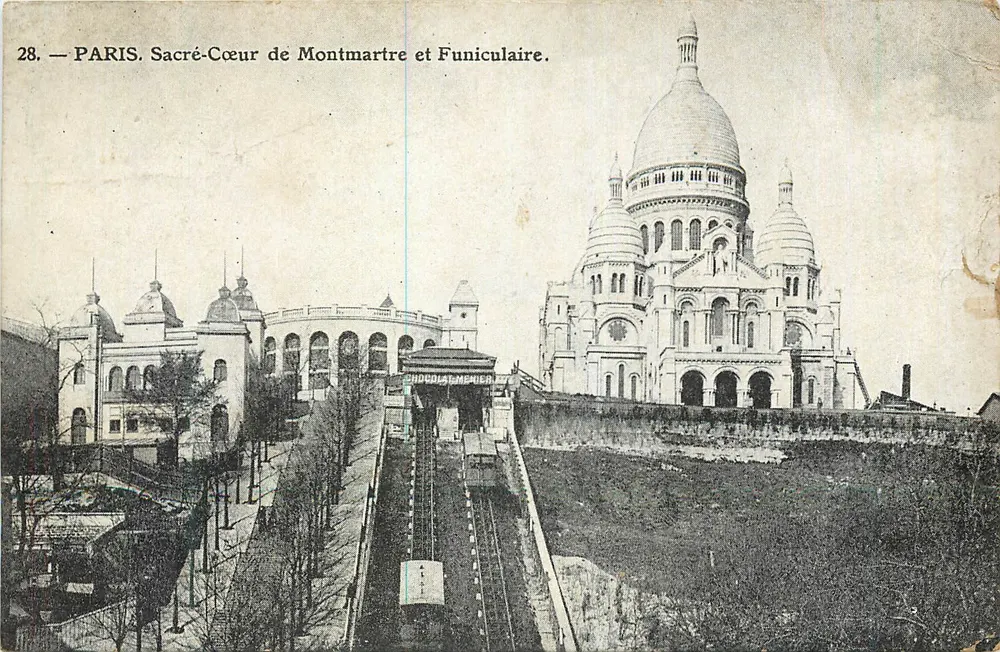 Paris. Sacré-Cœur de Montmartre et Funiculaire — Chocolat-Ménière, n°28 - Recto
