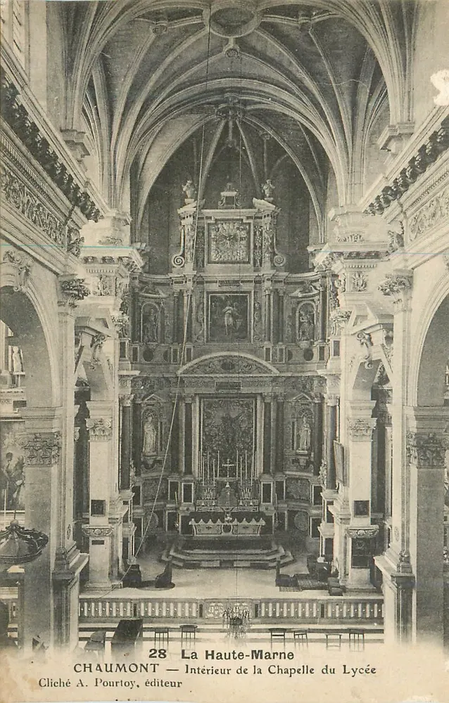 Chaumont — Innenansicht der Kapelle des Lycée — A. Pourtoy, Verlag - Vorderseite