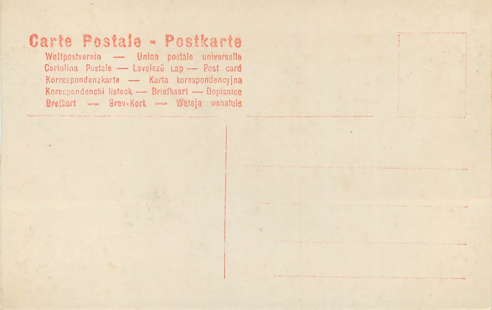 Mailand — Hochzeit der Jungfrau — Raphael Sanzio — Stab. N. Riccardi Milano - Rückseite