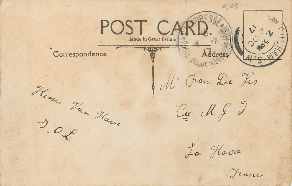 Memorial do Albert — Londres — F.G.O. Stuart 868 - Verso