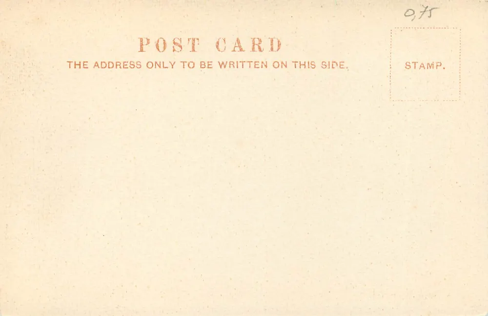 Saw Courts — Londres — carta postal antiga - Verso