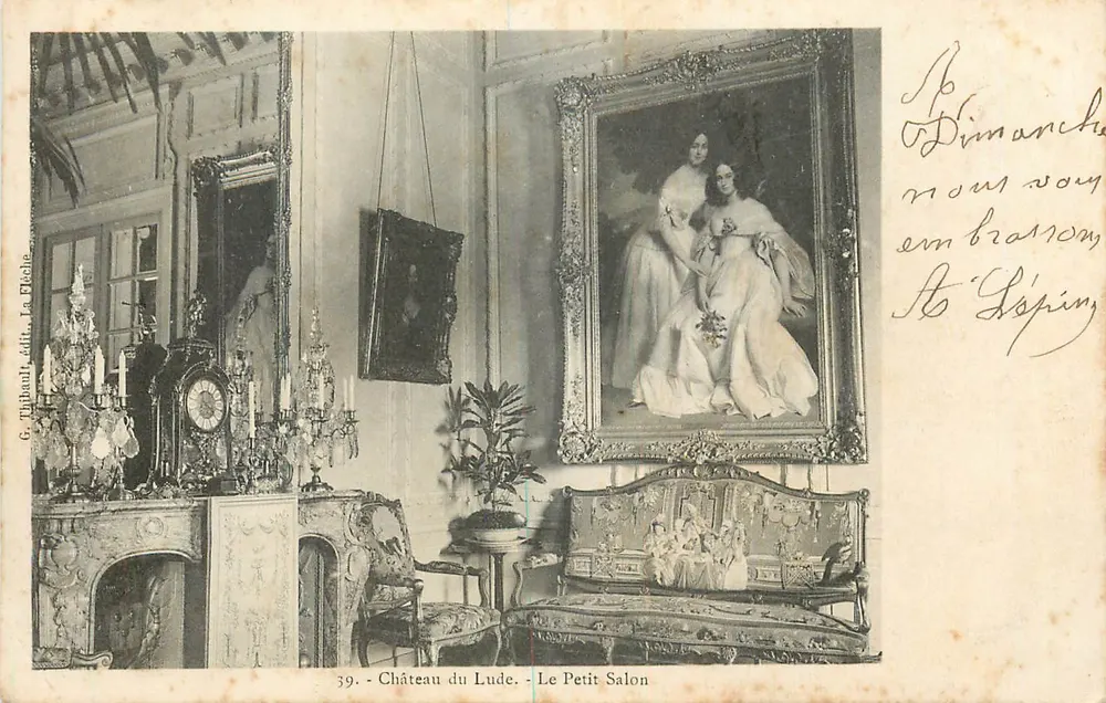 Castelo do Lude - O Pequeno Salão — G. Tiphault, La Fliche, n°39 - Frente
