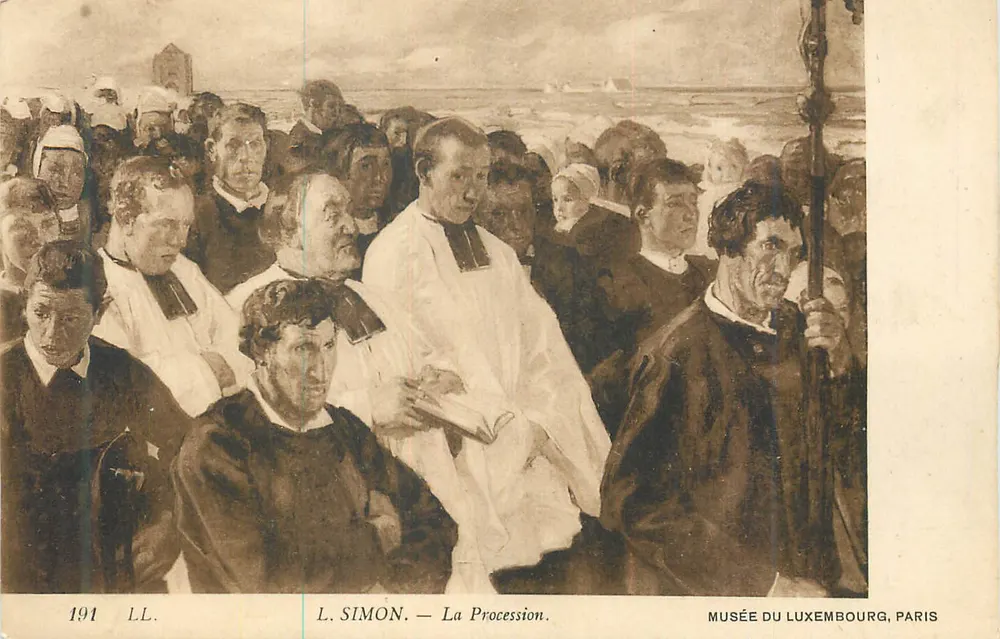 A Processão — L. SIMON — Museu do Luxemburgo, Paris - Frente