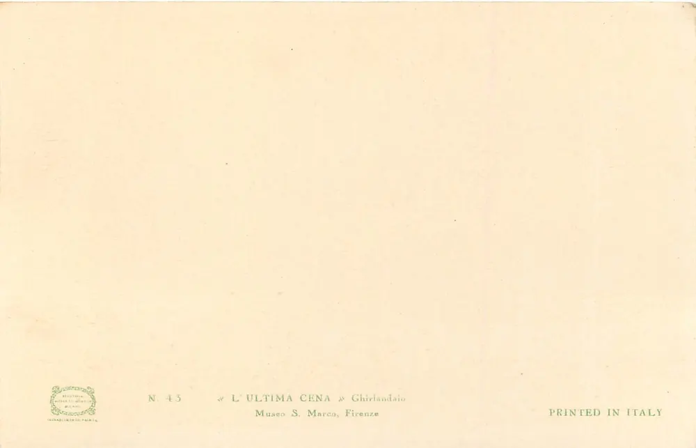 Ostatnia Wieczerza — Ghirlandaio — Muzeum św. Marka, Florenca - Rewers
