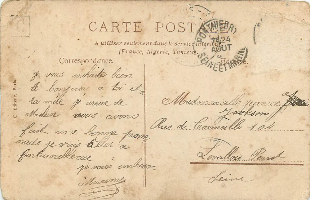 Récolte du blé — Scène de moissonnage — Éditeur C. Editeur, Paris - Verso