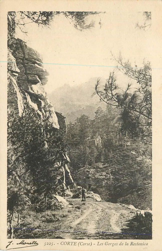 Corte (Córsega) - As Gorges da Restonica — J. Moretto, n° 5225 - Frente