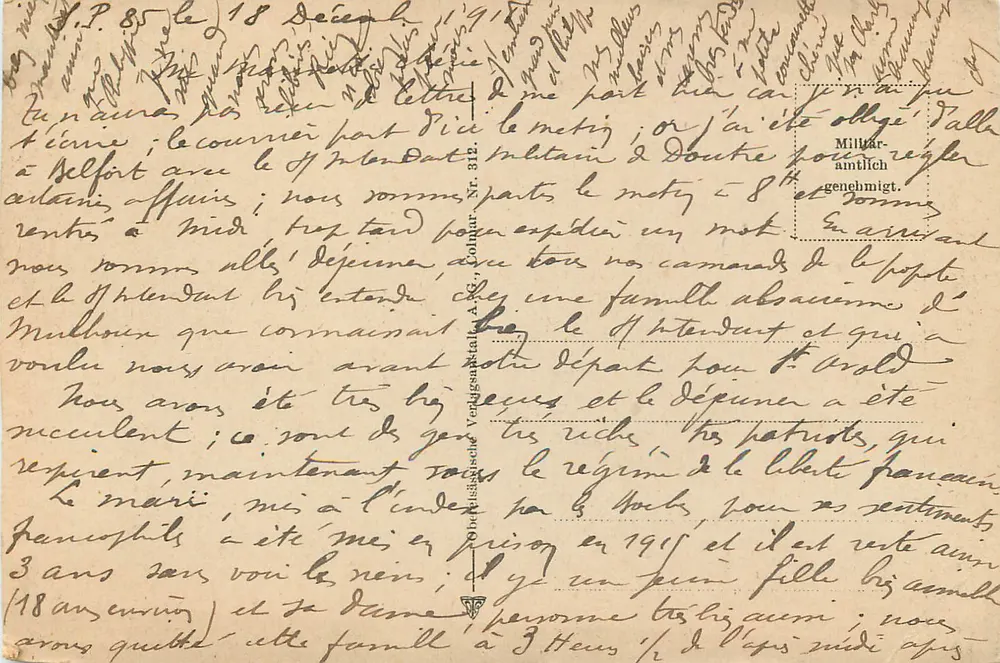 Colmar i. Els. - Kopfhaus — editor L. Chlotz, número de série não visível - Verso