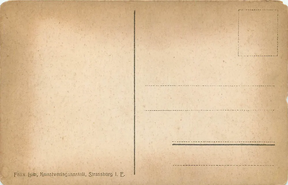 Estrasburgo — Vista geral — Felix Lüib, Kunstverlagsanstall, Estrasburgo i. E. - Verso
