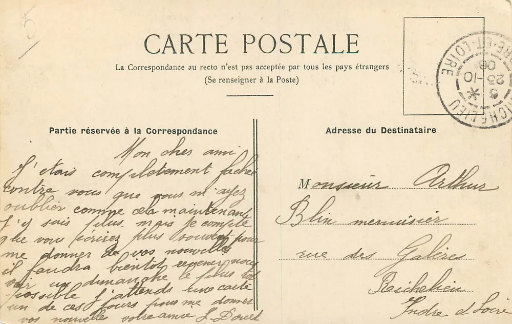 Angers — Het Paleis van Justitie — Coll. L. V. - 21 - Achterkant