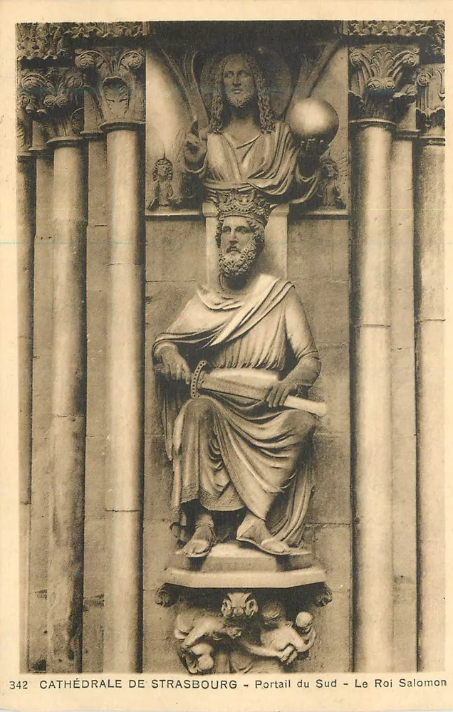 Dom von Straßburg — Südtor — König Salomon - Vorderseite