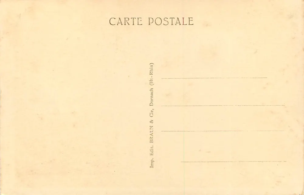 Estrasburgo — Catedral — Portal Central — Editor BRAUN & Cie, Dornach - Verso