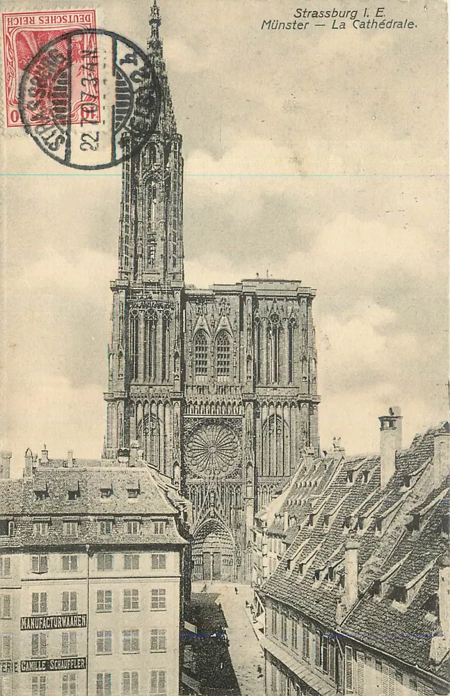 Strasbourg I. E. — A Catedral — Editor: Gamille-Schaudfleer - Frente