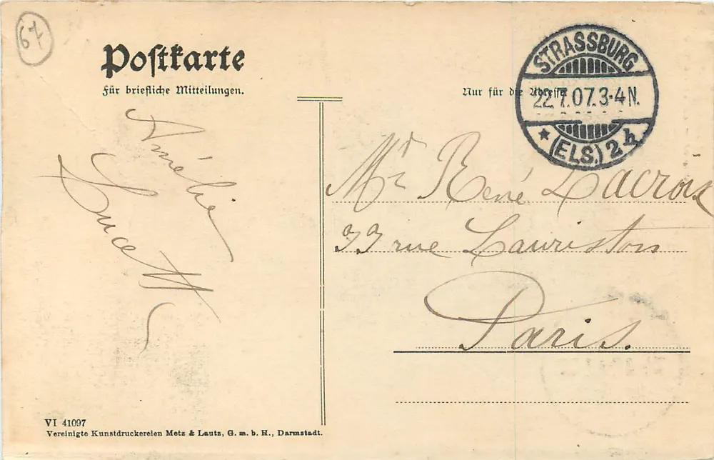 Strasbourg I. E. — A Catedral — Editor: Gamille-Schaudfleer - Verso