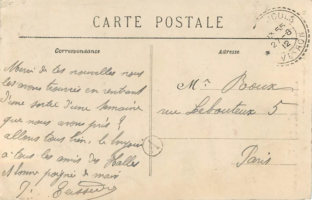 Untere Wasserfall von Couderc — St-PAUL-de-SALERS — A. Vigler, Verlag Aurillac - Rückseite