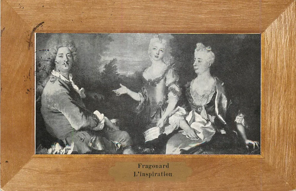 Fragonard — A Inspiração — F. M. K. 4026, Louvre-Paris - Frente