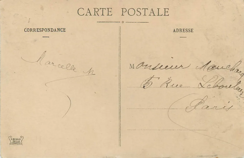 Castelo de Caramagne — Arredores de Chambéry — L. Reynaldo, n°1300 - Verso