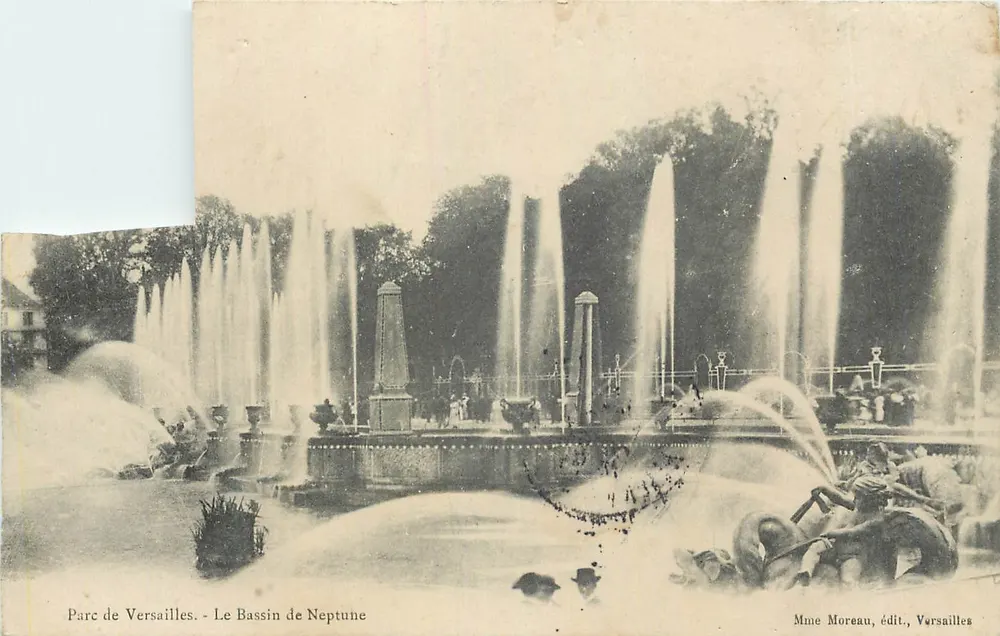 Parc de Versailles - Le Bassin de Neptune — Mme Moreau, édit., Versailles - Recto