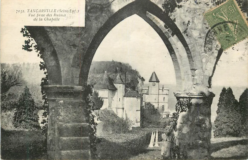 Tancarville (Seine-Inf.) — Ansicht von den Ruinen der Kapelle — Verlag Chilou, n° 7032 - Vorderseite